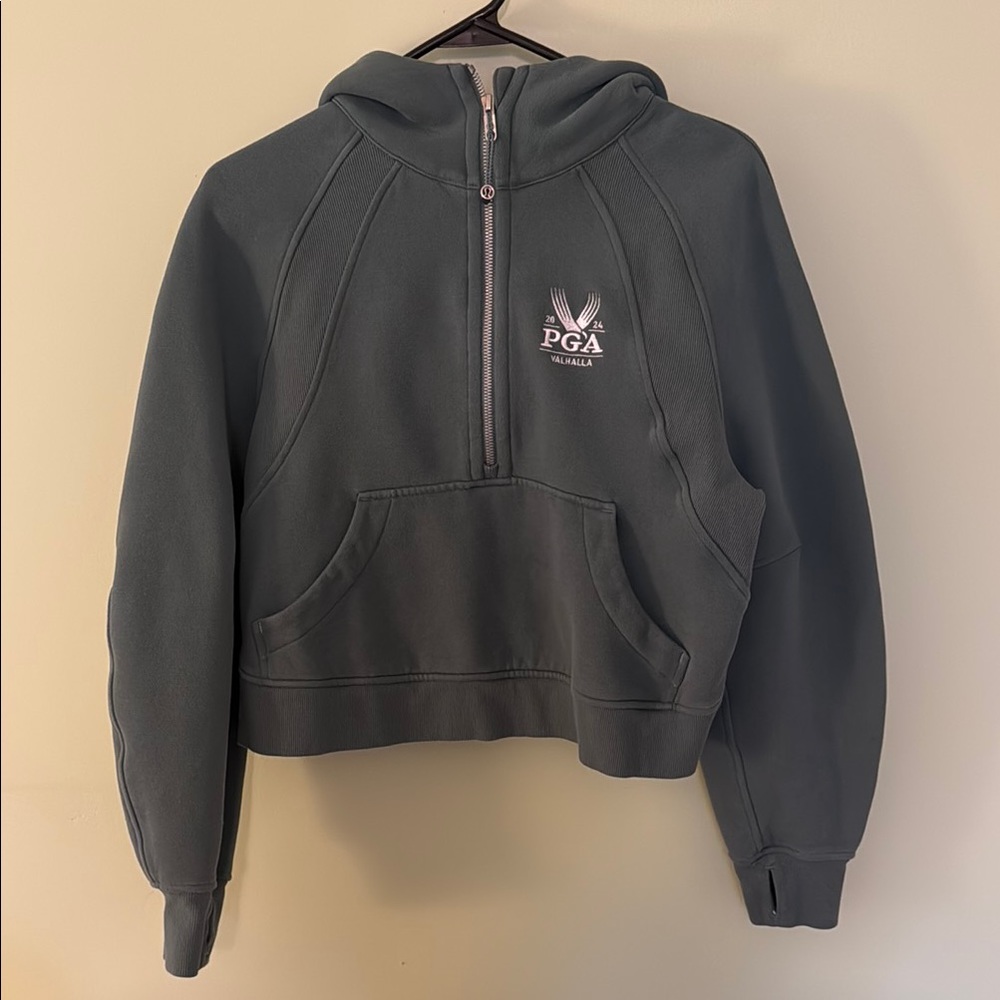 Lululemon Scuba 1/2 Zip w hood, PGA Tour 2024, green